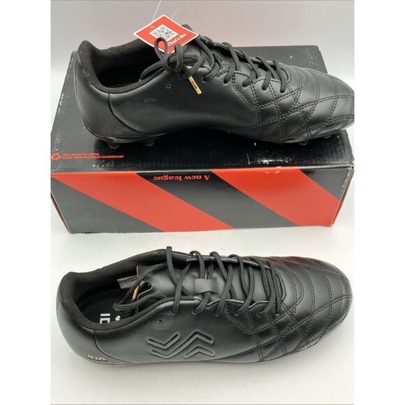 IDA Classica FG Soccer Cleats Black Leather Lace-Up Woman Size 9 - Picture 2 of 9